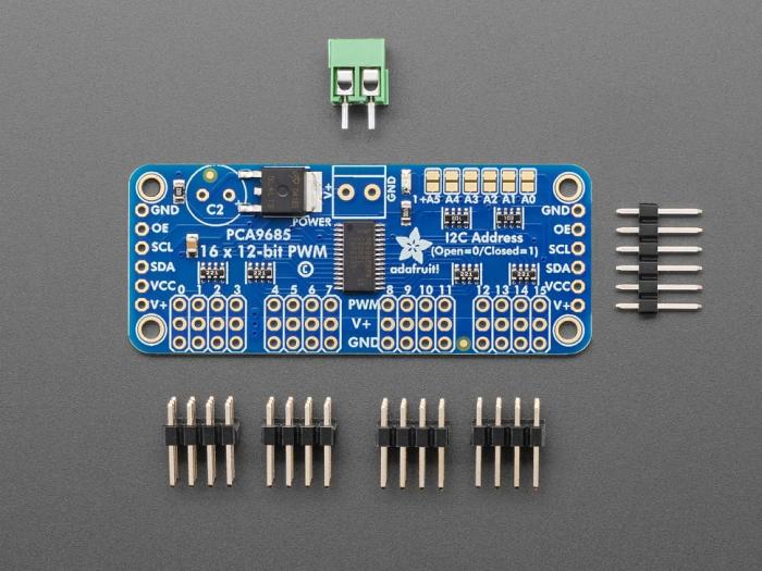 PWM Servo Driver 16-kanal 12-bit I2C @ electrokit (3 av 6)