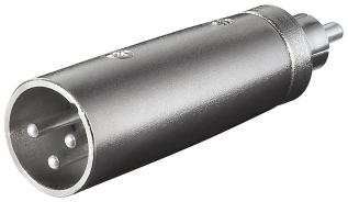 Adapter 3-pol XLR hane till RCA hane @ electrokit