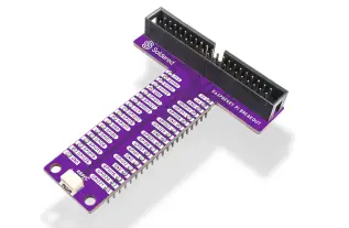 Raspberry Pi breakout-kort f&ouml;r kopplingsd&auml;ck med kabel @ electrokit