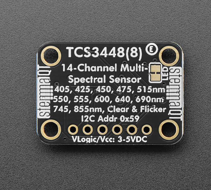 14-Channel Light / Color Sensor TCS3448 - Qwiic @ electrokit (4 of 5)