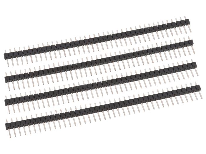 Stiftlist 2.54mm 1x40p brytbar - 4-pack @ electrokit (1 av 1)