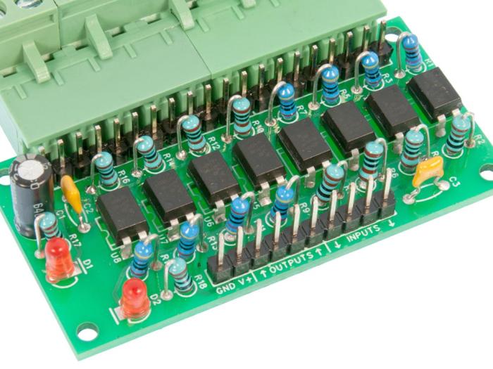 Isolated I/O board 8-ch - soldering kit @ electrokit (3 of 7)