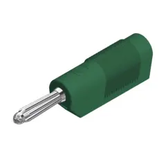 Bananplugg 4mm hane stackningsbar grön Hirchmann @ electrokit