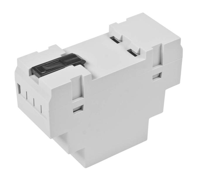 Kapsling för DIN-skena 2 modul med transparent fönster @ electrokit (3 av 4)