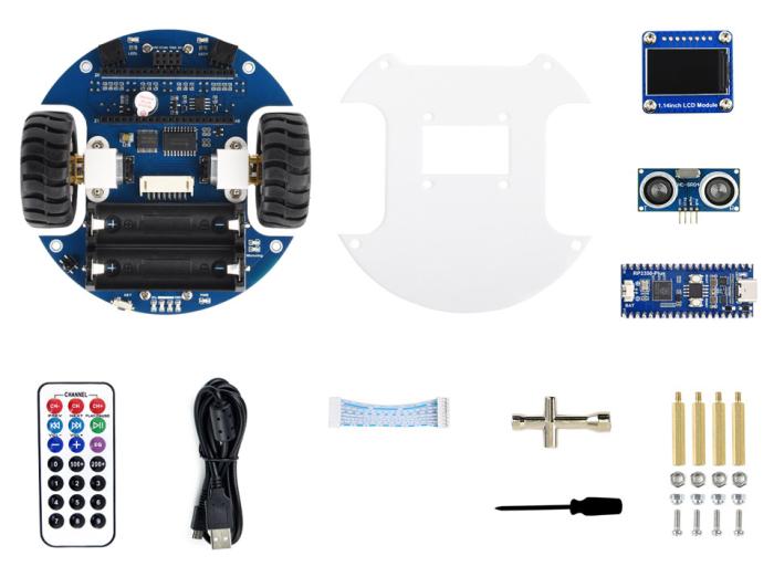 Pico2Go robot car kit - Inkl RP2350 4MB @ electrokit (12 av 13)