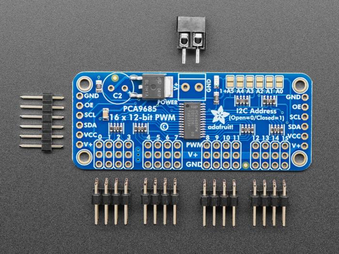 PWM Servo Driver 16-kanal 12-bit I2C @ electrokit (4 av 6)