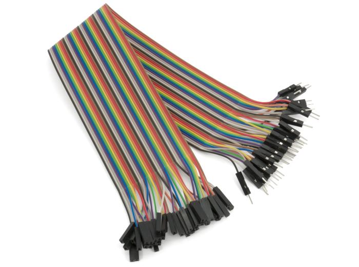 Kopplingskabel 40-pol 30cm med dupont hane/hona @ electrokit (1 av 2)