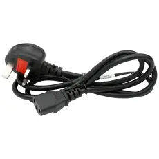 N&auml;tkabel BS 1363 (UK) till C13 1.5m svart @ electrokit