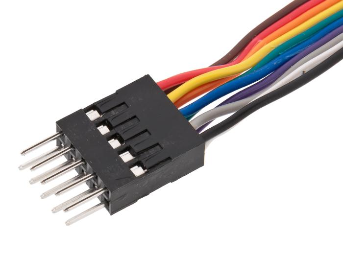 Flatkabel med dupont-terminaler 10-pol hane-hona 150mm @ electrokit (5 av 5)