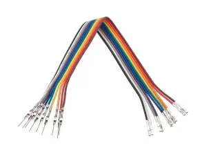 Flatkabel med dupont-terminaler 10-pol hane-hona 150mm @ electrokit
