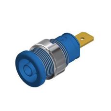 Labbjack chassi &oslash;4mm s&auml;kerhetstyp bl&aring; @ electrokit