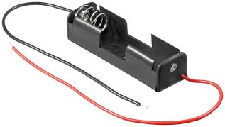 Batterihållare 1x AA kabelanslutning @ electrokit