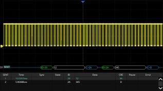 SDS-2000XP-SENT SENT serial trig and decoding option @ electrokit