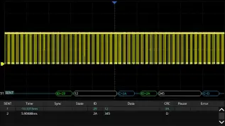 SDS-2000XP-SENT SENT serial trig and decoding option @ electrokit