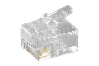 Modularkontakt 6P6C - RJ12 för rund kabel @ electrokit