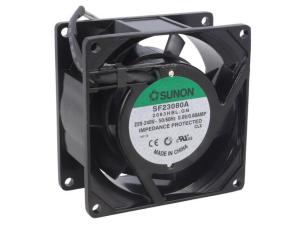 Fan 80x80x38mm 230VAC 32dBA 40.7m³/h @ electrokit