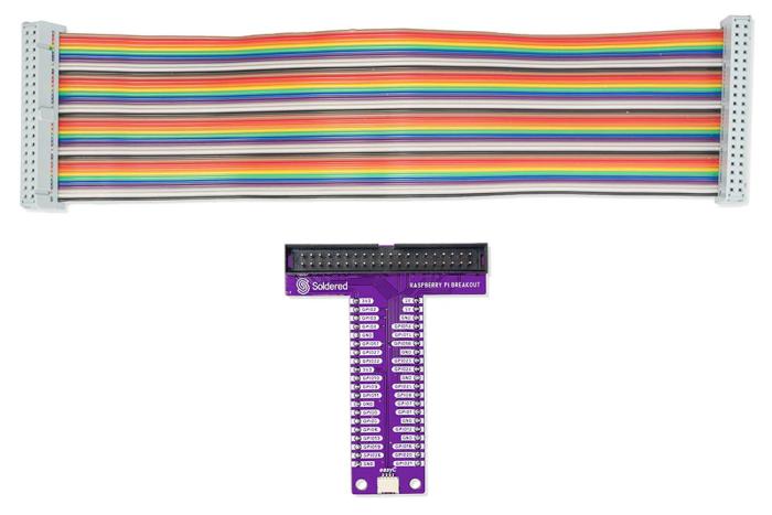 Raspberry Pi breakout-kort för kopplingsdäck med kabel @ electrokit (2 av 4)