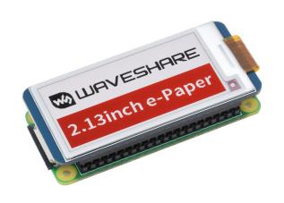 2.13" E-papper display 250x122px svart/vit/röd för Raspberry Pi @ electrokit