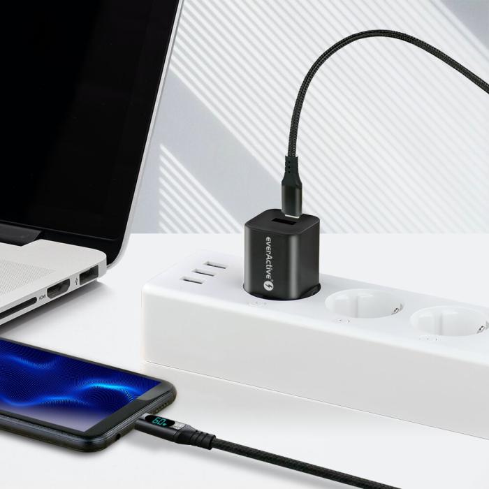 USB-C-PD laddkabel med effektmätare 60W 1.0m @ electrokit (2 av 4)
