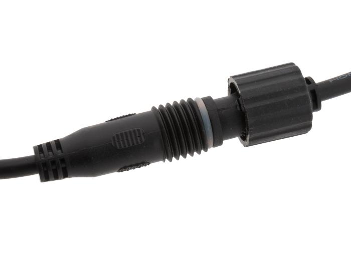 Anslutningskabel DC-kontakt 2.1/5.5mm vattentät hona/hane @ electrokit (4 av 5)