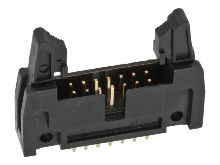 IDC box header PCB 16-p with ejector 2.54mm @ electrokit (1 of 2)