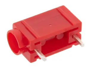 Banan jack 4mm PCB röd @ electrokit