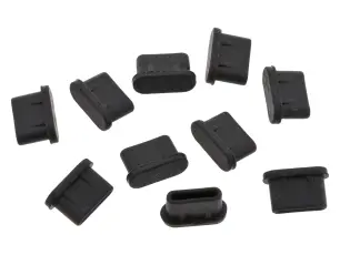 Dammskydd f&ouml;r USB-C hona/uttag 10-pack @ electrokit