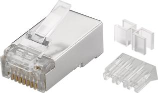 Network plug RJ45 cat6a STP shielded @ electrokit