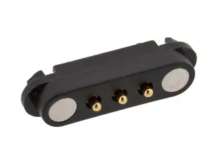 3-pol hane magnetisk pogo-pin-kontakt fj&auml;drande @ electrokit