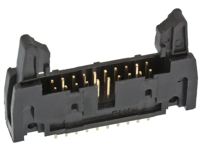 IDC box header PCB 20-p with ejector 2.54mm @ electrokit (1 of 2)