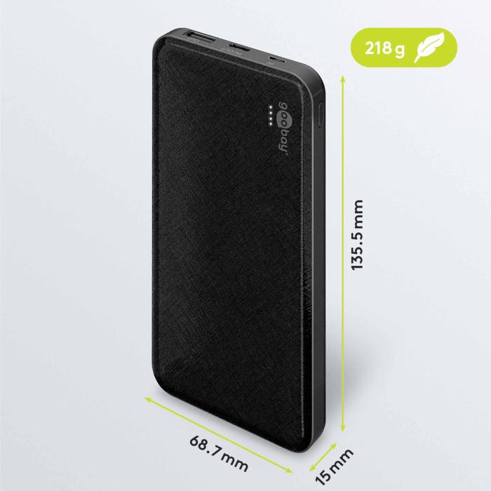 Powerbank 10000 mAh USB + USB-C @ electrokit (4 av 4)