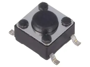 Taktil omkopplare SMD 6x6x4.3mm svart @ electrokit
