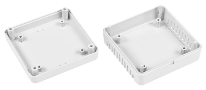Sensor enclosure 71x71x27mm white ABS @ electrokit (3 of 3)