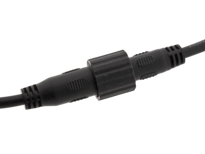 Anslutningskabel DC-kontakt 2.1/5.5mm vattentät hona/hane @ electrokit (5 av 5)