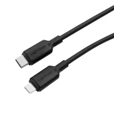 USB-C till Lightning-kabel 1m svart @ electrokit