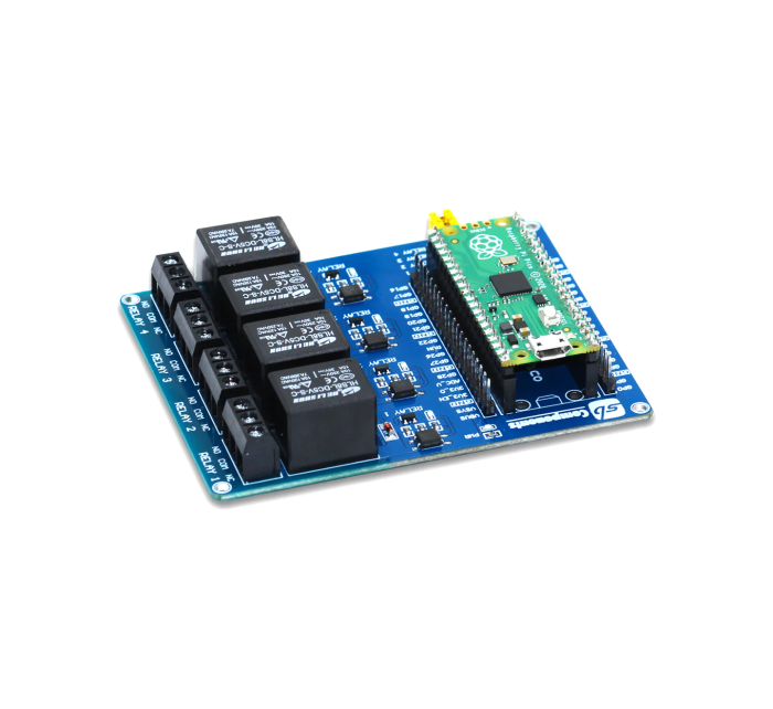 4x Reläkort för Raspberry Pi Pico @ electrokit (3 av 5)