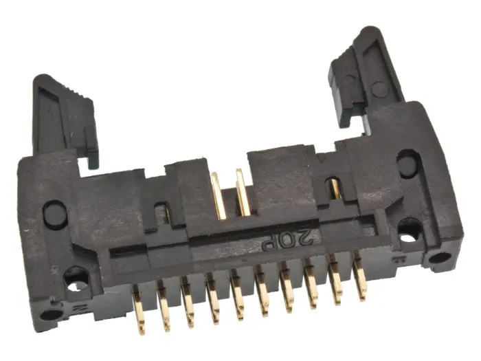 IDC box header PCB 20-p with ejector 2.54mm @ electrokit (2 of 2)