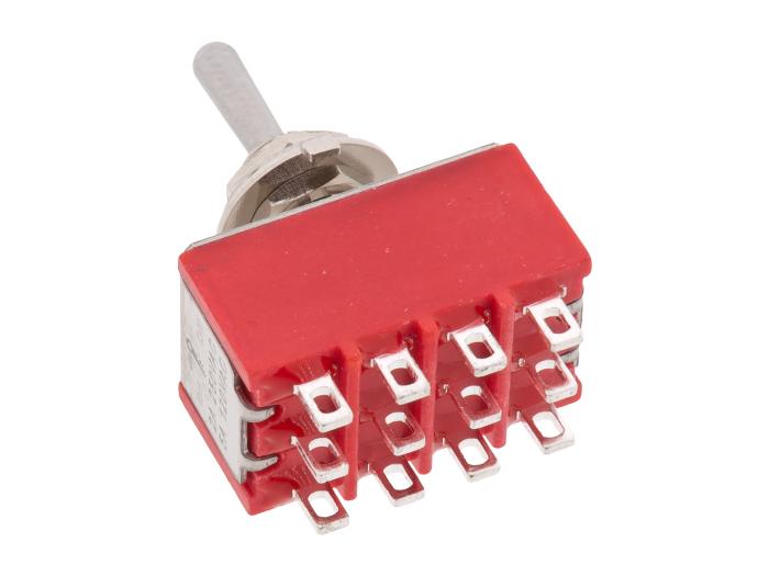 Toggle switch 4-p on-off-on solder lugs @ electrokit (2 of 2)