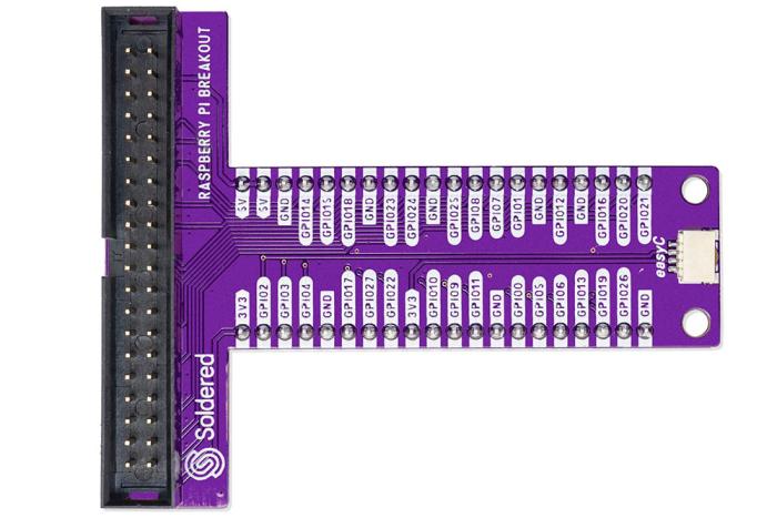 Raspberry Pi breakout-kort för kopplingsdäck med kabel @ electrokit (3 av 4)