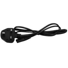 N&auml;tkabel BS 1363 (UK) till C7 1.5m svart @ electrokit