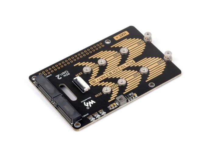 PCIe to 2x M.2 HAT for Raspberry Pi 5 @ electrokit (2 of 8)