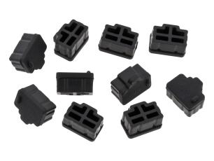 Dust cover RJ45 black 10-pack @ electrokit