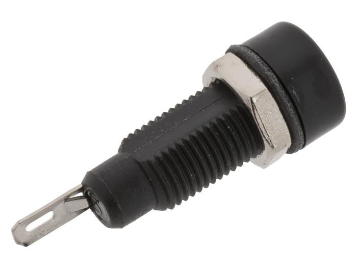 Banankontakt 4mm hona svart 10A @ electrokit (2 av 2)