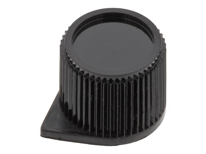 Ratt svart plast ø15.4x13.2mm med pil stoppskruv @ electrokit (1 av 2)