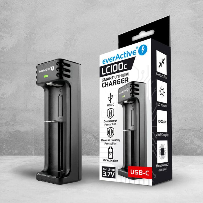 Batteriladdare Li-Ion 1A för 1x 18650 USB-C @ electrokit (2 of 6)