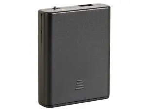 Batterihållare 4x AA box brytare USB-uttag max 1A @ electrokit