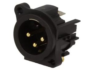 XLR 3-pol hane PCB vinklad @ electrokit