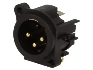 XLR 3-pin male PCB angled @ electrokit