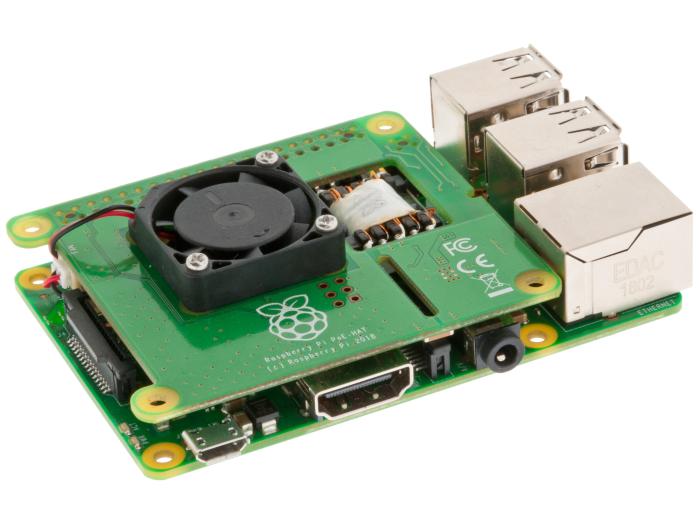PoE hat för Raspberry Pi 3B+ @ electrokit (3 av 5)