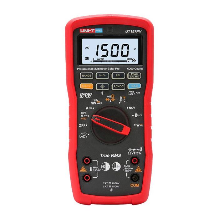 Multimeter Solar Pro PV 2500VDC IP67 UT197PV @ electrokit (2 av 13)